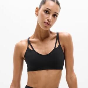 Athleta Cut Out Bra Black A-C Cups S 782479 NEW